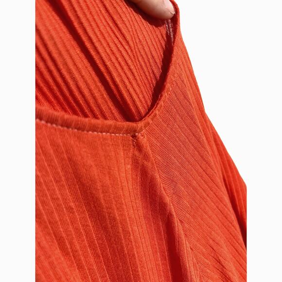 Free People Orange and Pink Wrap Blouse - Picture 8 of 9